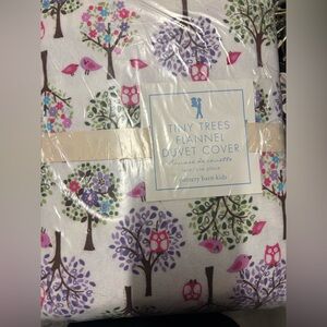 Pottery Barn Kids Tiny Trees Duvet 100% cotton flannel made in Portugal Twin New